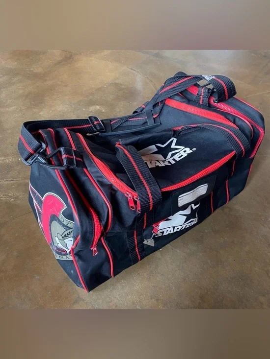 Vintage Ottawa Senators 90’s Starter Duffel Bag NHL Black Red Hockey Gym Travel - Picture 1 of 9